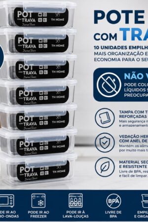 Pote Hemértico kit c/10 anti- vazamento 750ml