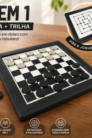 Jogo de Dama e Trilha 2x1