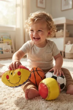 Kit 4 Mini Bolas Macias Esportivas Para Bebês