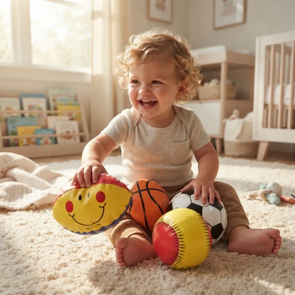 Kit 4 Mini Bolas Macias Esportivas Para Bebês