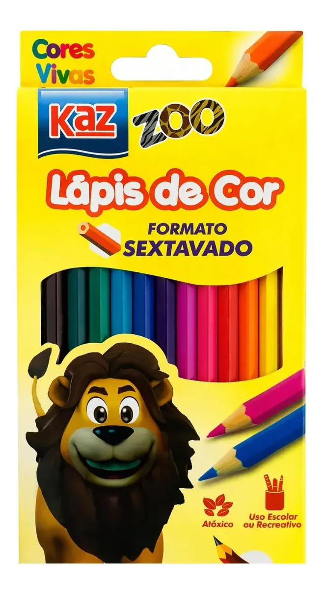 Lápis de Cor Sextavado 12 cores