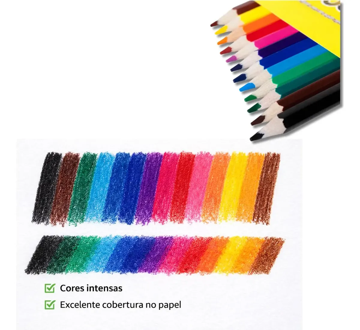Lápis de Cor Sextavado 12 cores - Imagem 5